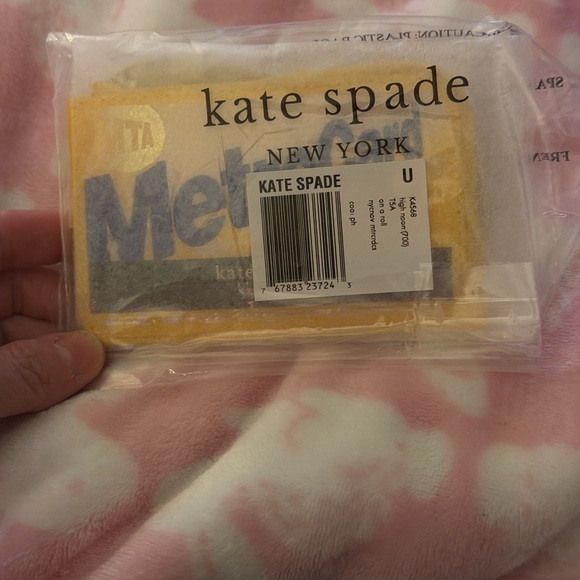 Kate Spade Yellow and Blue MetroCard Pouch - Picture 5 of 12
